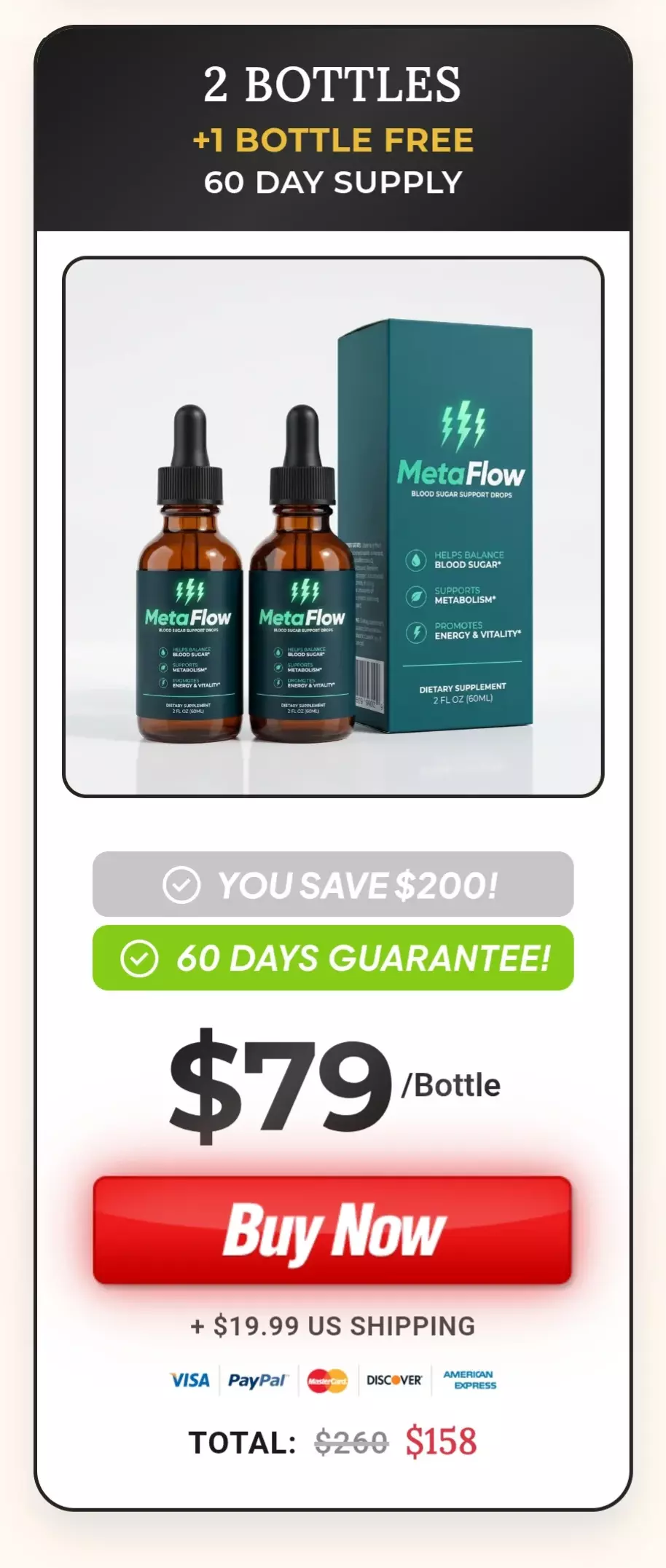 MetaFlow™ 2 bottles pricing